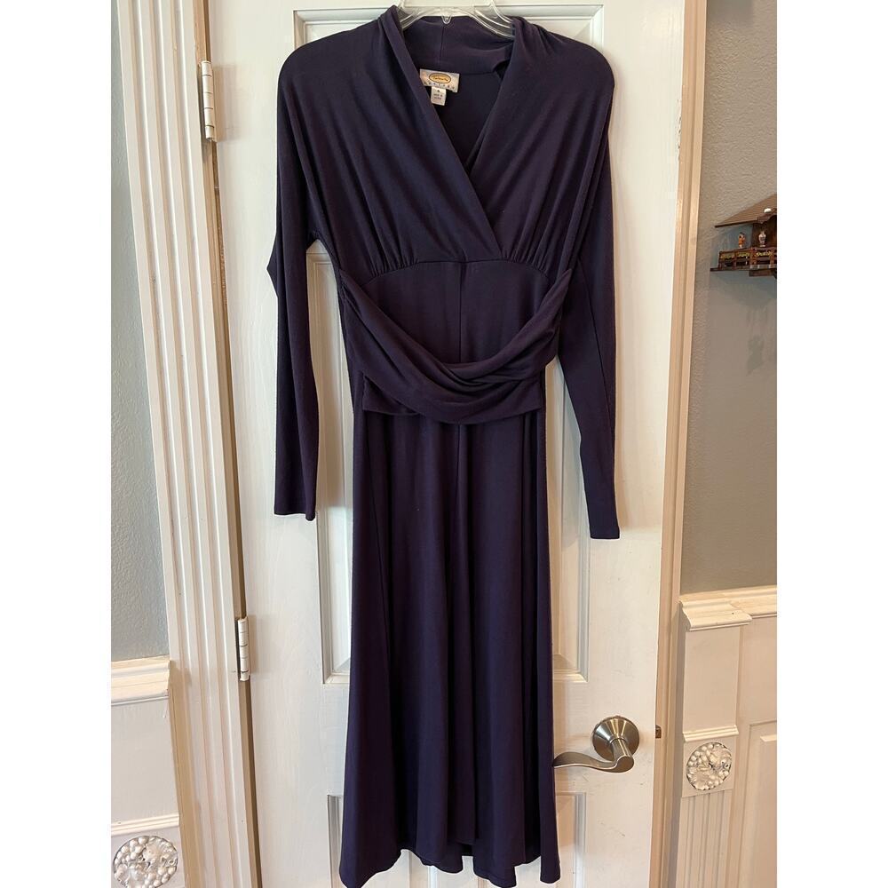 VTG Talbots Faux Wrap Purple dress Women 4 Ballet Ethereal Y2K Fairy Coquette - Picture 1 of 8